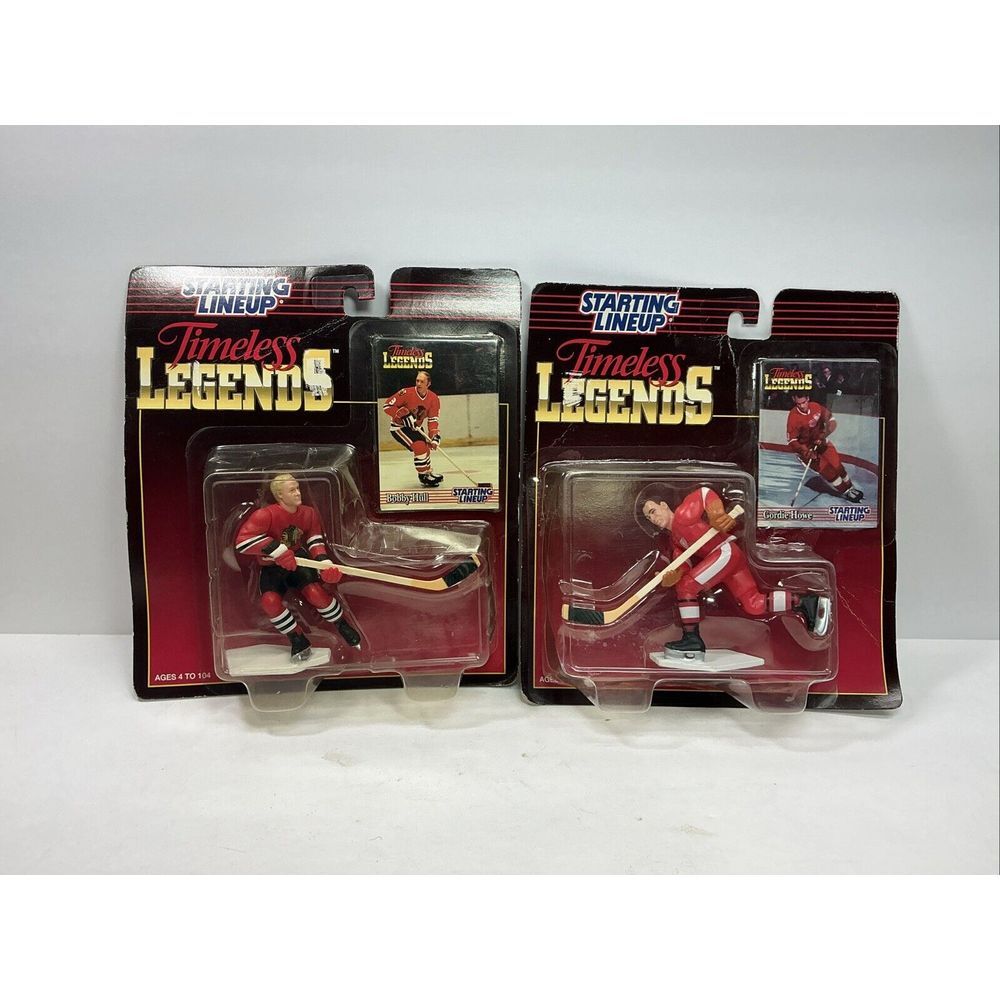 Starting Lineup NHL Timeless Legends Gordie Howe/Bobby Hull Kenner 1995 Lot Of 2